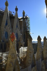 Arquitetura da Bas&iacute;lica da Sagrada Fam&iacute;lia em Barcelona na Espanha