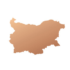 Obraz premium Map of Bulgaria, sign silhouette. World Map Globe. Vector Illustration isolated on white background. Europe continent.