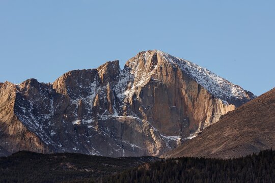Rocky Mountain National Park Longs Peak the diamond east side with beaver prominent