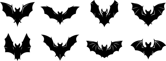 Flying Bat Silhouettes Collection