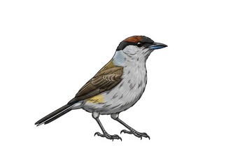 Obraz premium White bird with fish tail isolated on white background, a unique creature