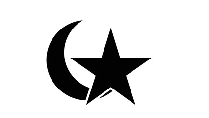 Symbolic representation of celestial harmony intertwining moon and star elements for spiritual or