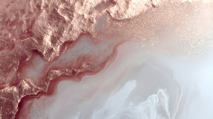Fototapeta premium Close up of textured pink and white surface with rough and smooth areas