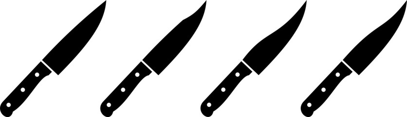 Knife vector icon set. Knife symbol. Simple, flat design isolated on white background. Vector illustration.