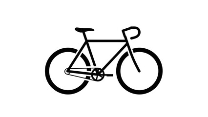 Obraz premium Minimalist black and white bicycle illustration highlighting vintage style design