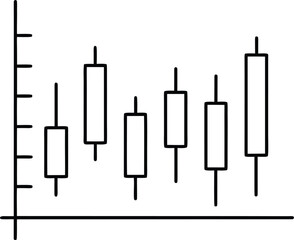 Minimal Outline Bar Chart Analytics Icon Transparent Background