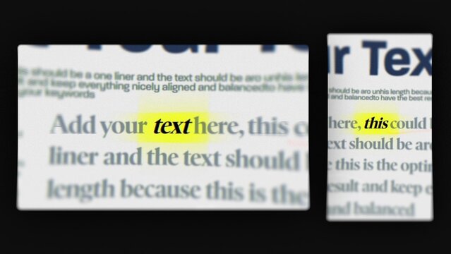 Newspaper Paragraph Match Cut Transition Documentary Style Filler - Quick Intro With Text And Logo (Horizontal, Vertical, Square)