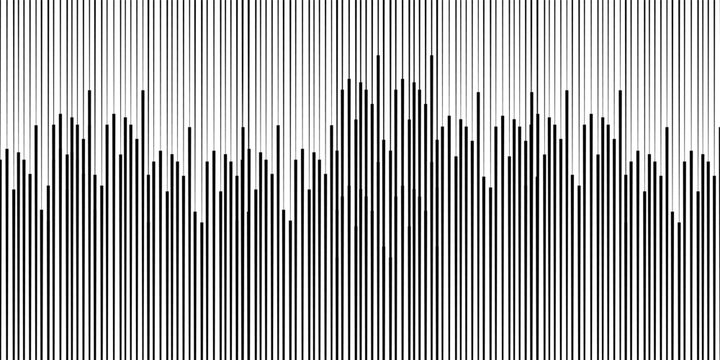 Black radial comics style lines, Straight Vertical Lines, isolated on white background. Speed abstract. Vector illustration