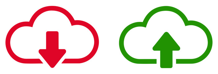 cloud download upload icon design