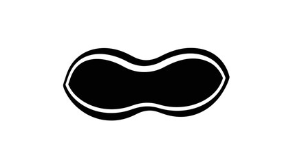 Obraz premium Minimalist Black and White Abstract Shape with Organic Flow Design for Modern Art and Graphic