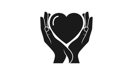 Obraz premium symbolic illustration of caring hands forming a protective heart shape representing compassion and