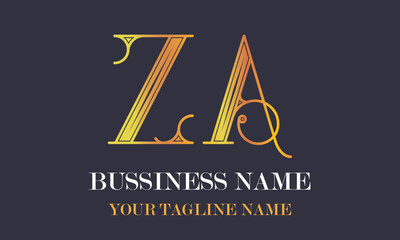 ZA Z za initial logo | initial based abstract modern minimal creative logo, vector template image. luxury logotype logo, real estate homie logo. typography logo. initials logo