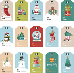Large Collection of Christmas Tags for Gift Labels. Perfect for baby shops, product packaging.