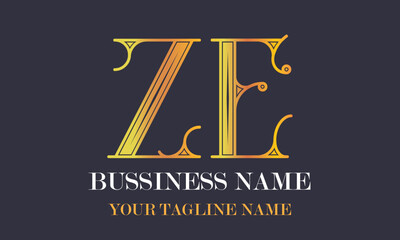 ZE Z ze initial logo | initial based abstract modern minimal creative logo, vector template image. luxury logotype logo, real estate homie logo. typography logo. initials logo
