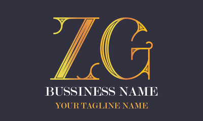 ZG Z zg initial logo | initial based abstract modern minimal creative logo, vector template image. luxury logotype logo, real estate homie logo. typography logo. initials logo