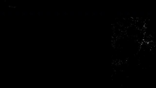 Vintage Style Video Overlay with Broken Film Lines and Dust
