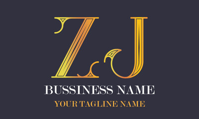 ZJ Z zj initial logo | initial based abstract modern minimal creative logo, vector template image. luxury logotype logo, real estate homie logo. typography logo. initials logo