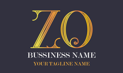 ZO Z zo initial logo | initial based abstract modern minimal creative logo, vector template image. luxury logotype logo, real estate homie logo. typography logo. initials logo