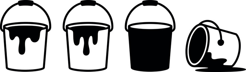 Four Buckets with Paint © md manik hossain