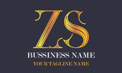 ZS Z zs initial logo | initial based abstract modern minimal creative logo, vector template image. luxury logotype logo, real estate homie logo. typography logo. initials logo