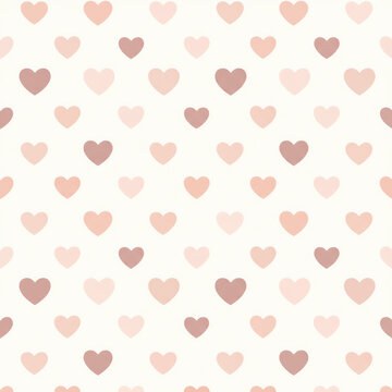 Seamless pastel heart pattern on light romantic background
