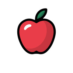 red apple vector illustration