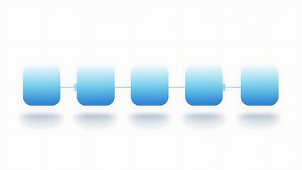 Sequential blue blocks in a linear arrangement