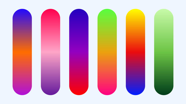 Simple gradient colors vector palette set