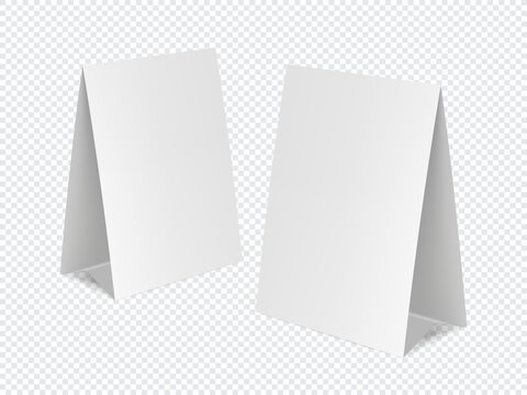 table tent on transparent background template for designers design