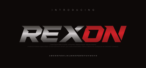 Obraz premium Sport Modern Italic Alphabet Font. Typography urban style fonts for technology, digital, movie logo. vector illustration