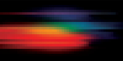 Fototapeta premium Vibrant Multicolored Light Trails on Black.