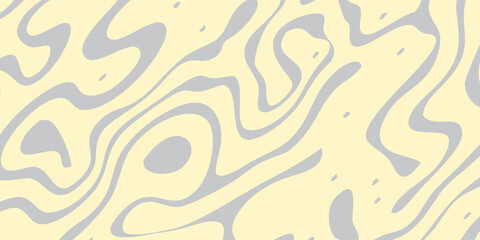Topographic Map Pattern with Wavy Lines.