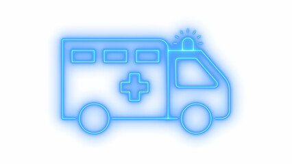 Ambulance emergency medical vehicle icon vector set. Outline Ambulance emergency service Icon on transparent background vector image.