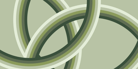 Interconnected Green Rings with Shadows.