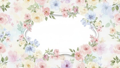 Floral design background for elegant invitations home decor or wedding themes soft pastel colors stylized layout artistic touch nature-inspired floral arrangement