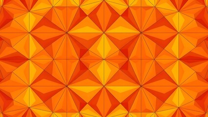 Geometric pattern of orange and yellow triangles creating a tessellating background