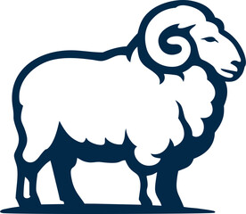 
dark blue sheep illustration
