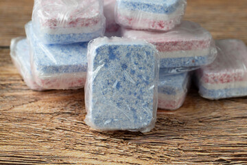 Dishwasher tablets. Kitchen and home accessories.