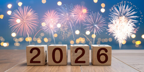 happy new year 2026 fireworks