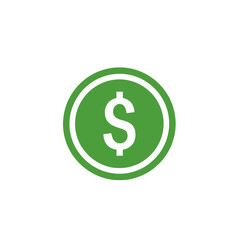 Fototapeta premium Green dollar sign icon for finance and business concepts
