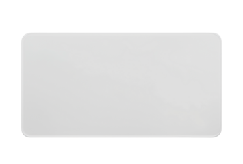 White Rectangular Card with Rounded Corners isolated on a transparent background