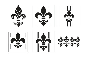 Collection of Black Fleur-de-lis Designs and Patterns