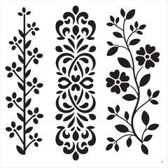 Floral and Scrollwork Decorative Elements three