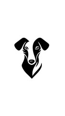 Minimalist dog logo design