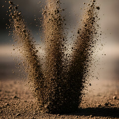 Dynamic Earth: Falling Soil Particles & Ground Texture