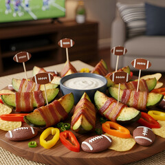 Football Party Food: Bacon-Wrapped Avocado & Dip