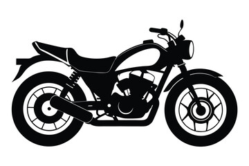 Fototapeta premium motorcycle silhouette line art vector illustration