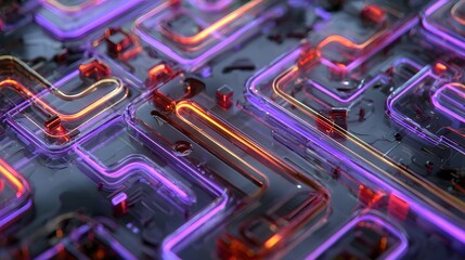 Intricate Circuitry - A Vibrant Display of Technological Innovation and Design.