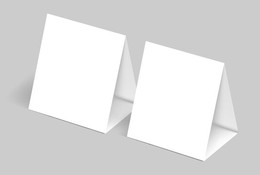 realistic table tent illustration for design mockup