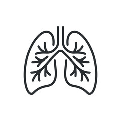 a simplified line drawing depicts a pair of human lungs showcasing the branching airways and emphasizing the respiratory system s structure